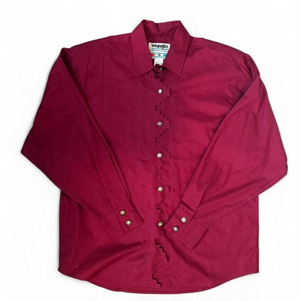 Wrangler Women's Burgundy and Red Shirt